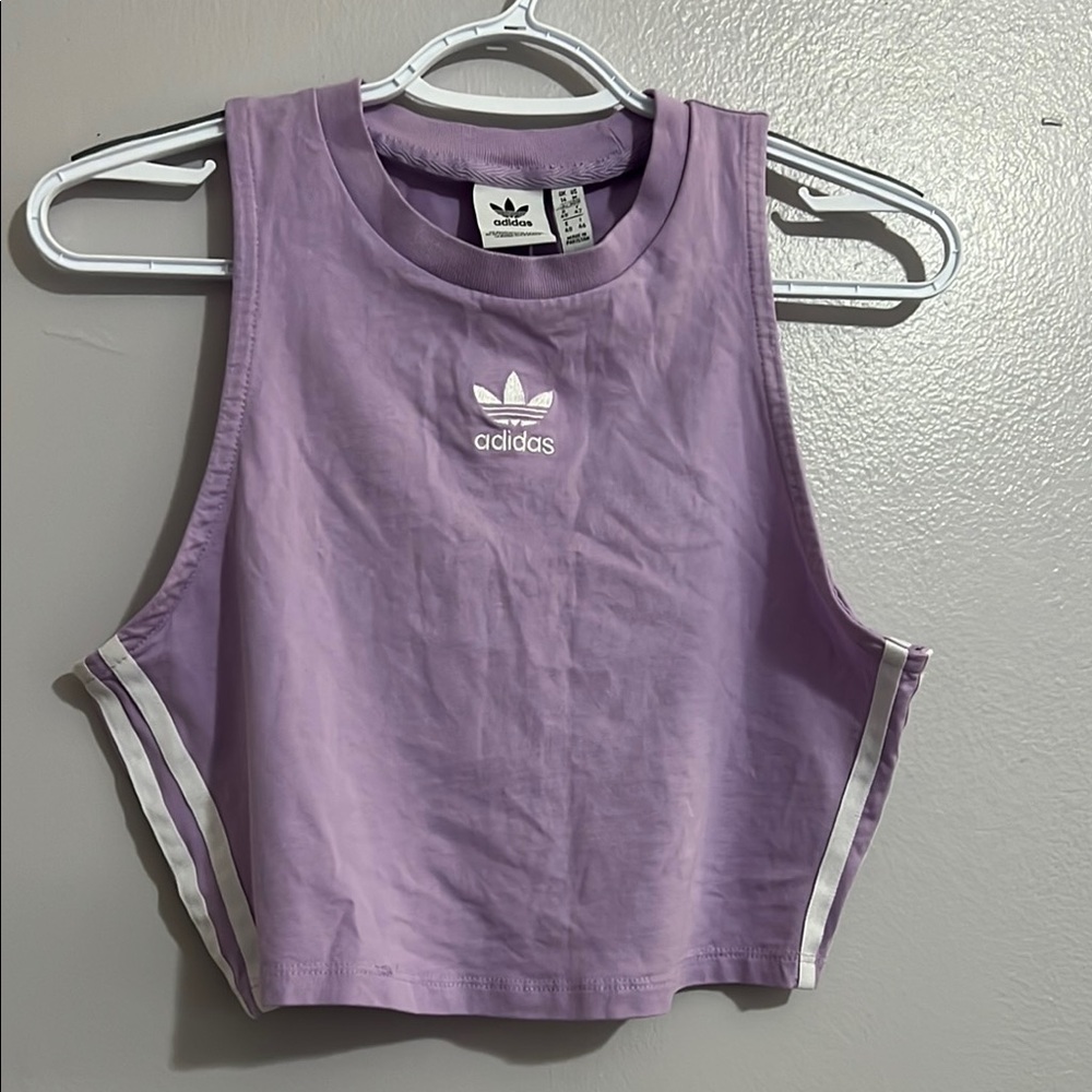 Adidas Lavender Sleeveless crop Top